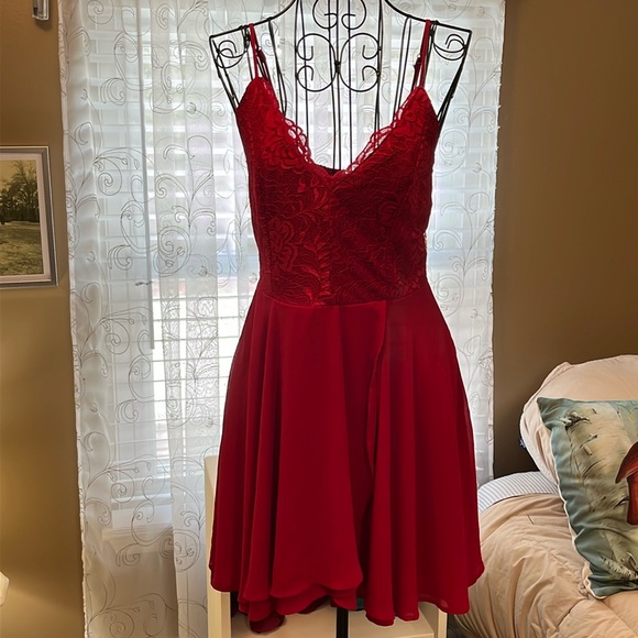 Red Lace Dress - Picture 1 of 12